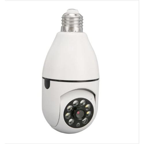 Bulb Security Camera, 1080P Wireless 2.4GHz WiFi 360° Surveillance Camera, Vision E27 Light Bulb Socket Camera Light Bulb Camera, Smart Motion Detection Alarm, 2 Way Accès A