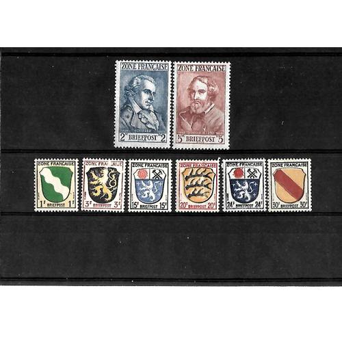 France-Zone Française D'occupation En Allemagne-Lot De 8 Timbres** -Gomme Intacte- 1 Er Choix