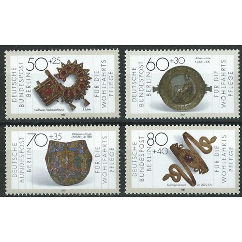 Berlin 1987 Allemagne Fédérale 4 Timbres Neufs** Série Sur L'or Et L'orfèvrerie N° 754 À 757