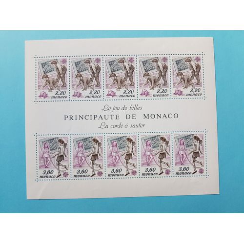 Monaco - Feuillet N° 46 - Europa Jeux D'enfant - 1989