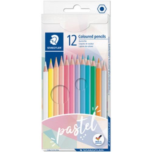 Staedtler Staedtler Crayons De Couleur Pastel, Étui Carton De 12