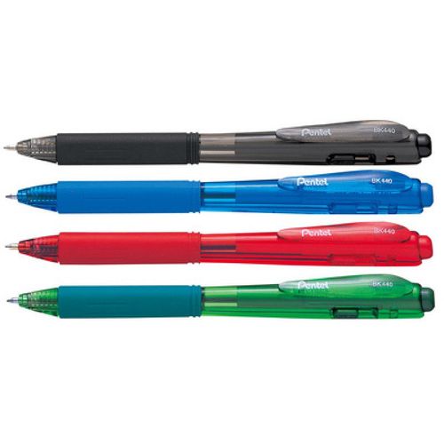 Pentel Pentel Stylo À Bille Rétractable Wow Bk440, Rose Noir