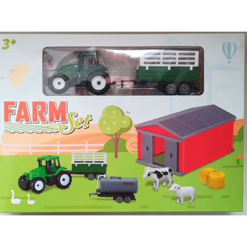 Ferme Plastique Avec Tracteur Remorque Batiment Animaux...