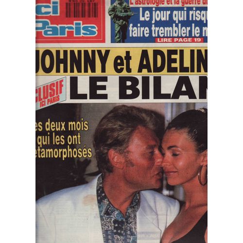 Ici Paris / 12-09-1990 N°2358 : Roch Voisine (1p) - Johnny Hallyday / Adeline Blondieau (1p)