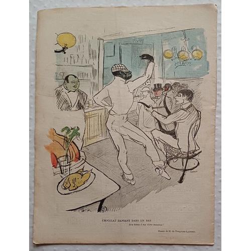 Le Rire # 73 Mars 1896 Dessin De Toulouse Lautrec Chocolat Dansant Dans Un Bar