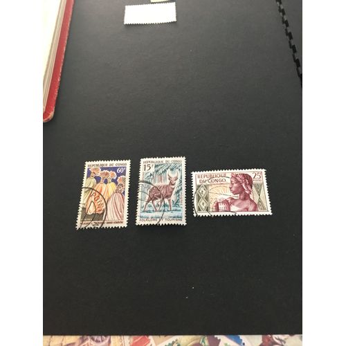 3 Timbres Foklore Et Tourisme 1966 Congo