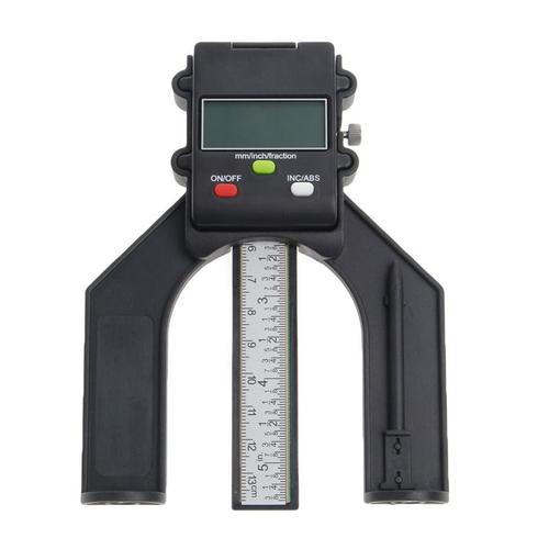 Profondimètre Numérique Jauge de Hauteur 80mm/3.14in avec Batterie Précision de 0.10mm/0.004in avec Fonction ABS/INC Mesure de Hauteur/Profondeur pour Menuiserie Bois Scie à Table