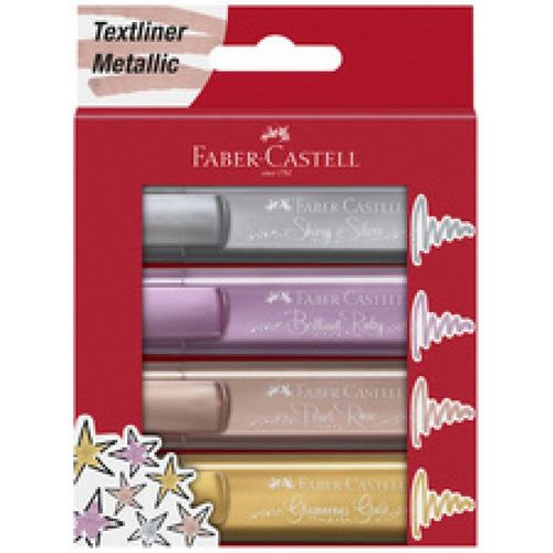 Faber-Castell Faber-Castell Surligneur Textliner 1546 Metallic, Étui De 4 Noir