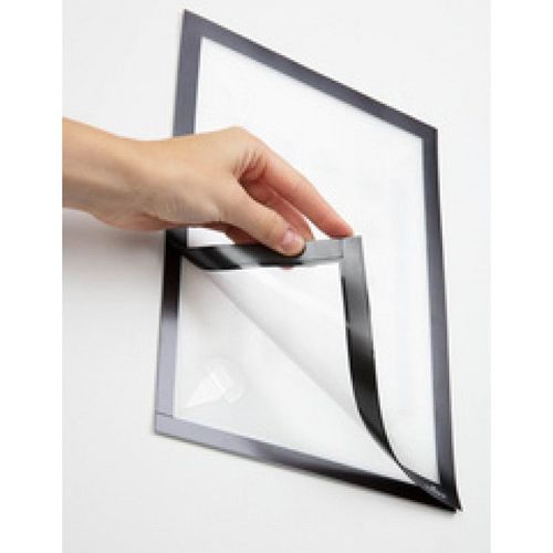 Durable Durable Cadre Magnétique Duraframe Wallpaper, A3, Argent Noir