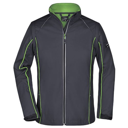 Veste Softshell Manches Amovibles - Femme - Jn1121 - Gris Fer Vert