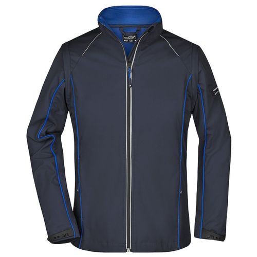 Veste Softshell Manches Amovibles - Femme - Jn1121 - Bleu Marine Et Bleu Roi