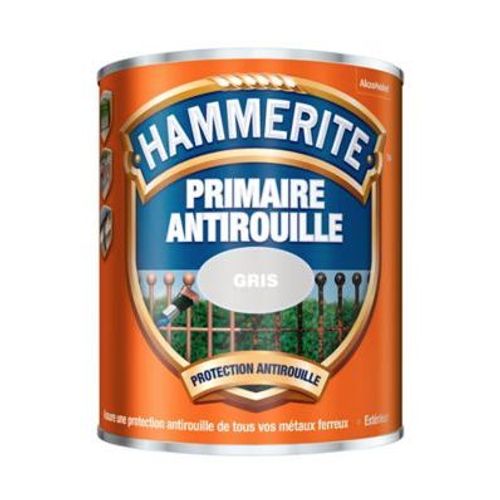 HAMMERITE PRIMAIRE ANTIROUILLE GRIS 3031520218702 PEINTURE 0,75L RENOVATION RENOVER BRICOLAGE MAISON JARDIN DECORATION COMASOUND KARTEL CSK ONLINE