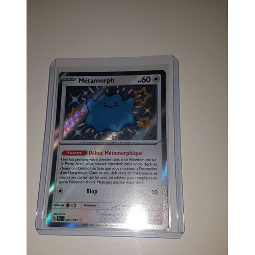 Carte Pokemon - Metamorph - 201/091 - Secrète Rare Shiny - Destinées De Paldea Français