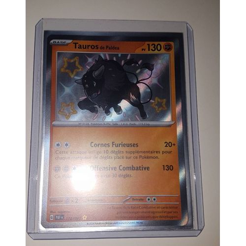 Carte Pokemon - Tauros De Paldea - 172/091 - Secrète Rare Shiny - Ev4,5 Destinées De Paldea Français