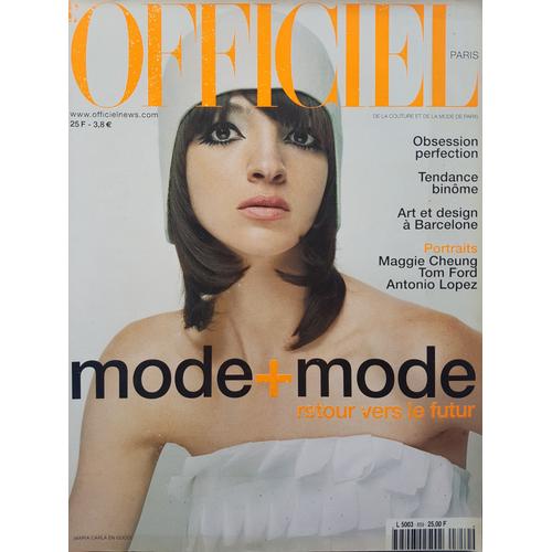 L'officiel De La Couture Et De La Mode De Paris N°859 - Octobre 2001 - Art Et Design À Barcelone - Tom Ford - Maggie Cheung