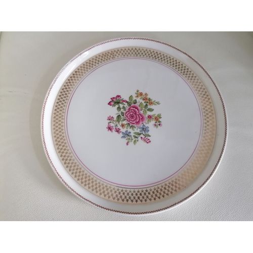 Assiette Plate Décorative Florale En Porcelaine De Limoges France Avec Motif Fleurs - Raynaud Limoges