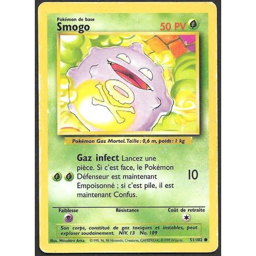 Carte Pokémon Smogo 51/102 - Set De Base Wizards (Vf)