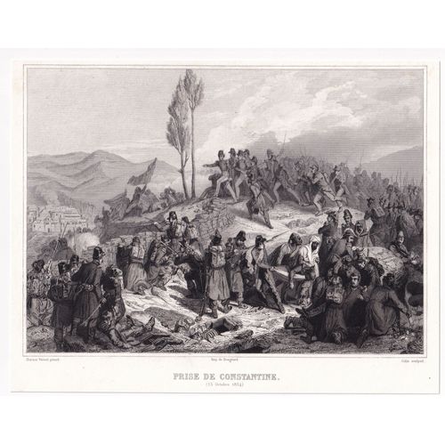 Gravure 1858 Conquête Algérie Siège De Constantine