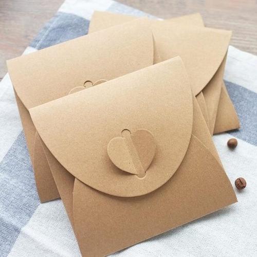 10 Pieces/Lot Kraft Cd Papier Etui Blanc Kraft Env