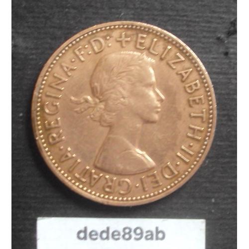 Royaume-Uni . Pièce De One Penny 1965 . Elizabeth I I