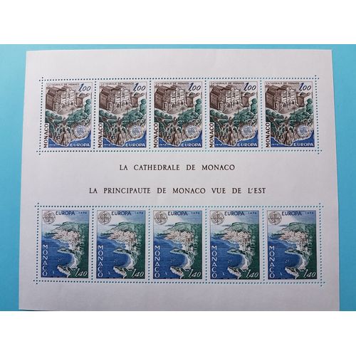 Monaco - Feuillet N° 14 - Europa "La Cathédrale De Monaco & La Principauté Vue De L'est" - 1978