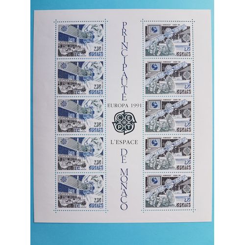 Monaco - Feuillet N° 52 - Europa "L'europe Et L'espace" - 1991