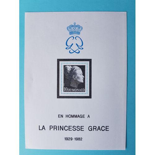 Monaco - Feuillet N° 24 - Hommage À La Princesse Grace - 1983
