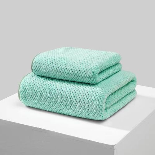 Serviette De Bain Épaisse, Bonnet Pour Sécher Les Cheveux, Ensemble 3 Pièces, Velours Corail Absorbant
