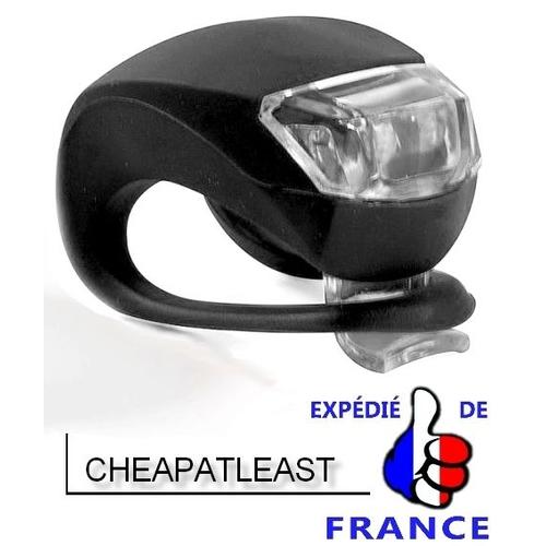 Phare Feu Avant Vélo Éclairage Lumière À Led Blanc En Silicone Noir