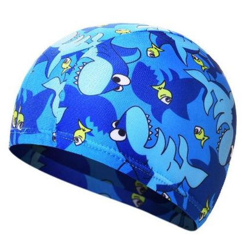 Bonnet De Bain Bébé Enfant Fille Garçon Piscine Mer Confortable Motif Requin Ne Tire Pas Cheveux