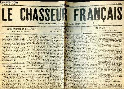 Le chasseur fran ais N 1 15 Juin 1885 Livre ancien Rakuten