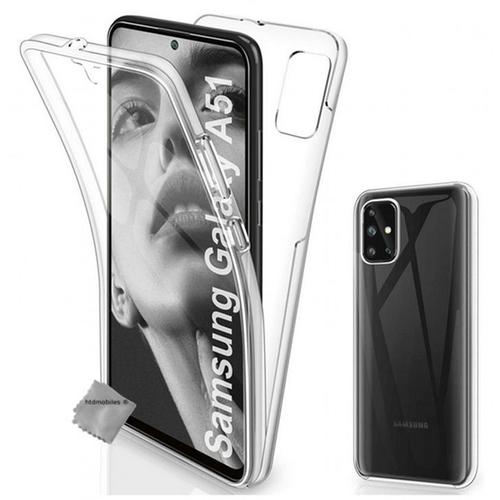 Housse Etui Coque Silicone Gel 360 Integrale Samsung Galaxy A51 + Verre Trempe - Transparent