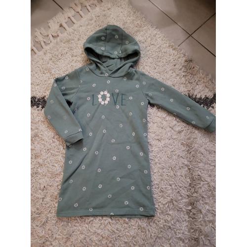 Robe Sweat Verte Marguerite 6 Ans