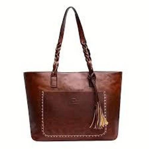 Sac à bandoulière weimeibaige brun - Vintage Style Tote Bag