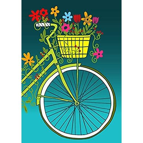 Gratitude Journal: Vintage Bike With Flower Basket - 7 X 10 Inch Guided Writing Notebook - 52 Week Large Write & Doodle Diary With Prompt