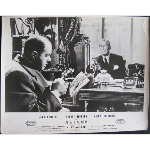 Ariane - Love In The Afternoon * Billy Wilder - Film 1957 - 1 Photo Originale D'exploitation De Cin?ma * Petite Affiche De 24x30 Cm - Audrey Hepburn ; Gary Cooper ; Maurice Chevalier
