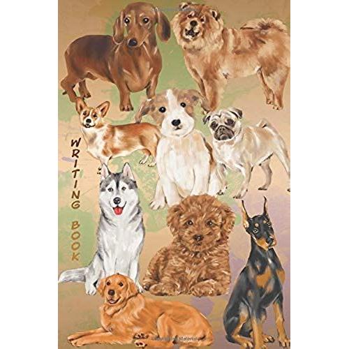 Writing Book: Wide Ruled Compact Composition Book 18 Top Dog Breeds