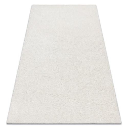 200x290 Cm Tapis Buenos 7001 Shaggy Uni, Couleur Unique Blanc