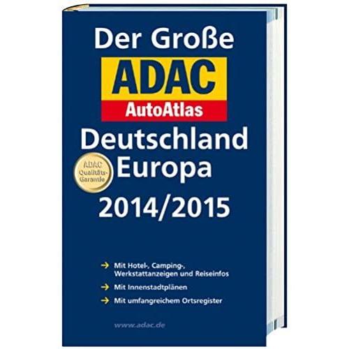 Großer Adac Autoatlas 2014/2015, Deutschland 1:300 000, Europa 1:750 000