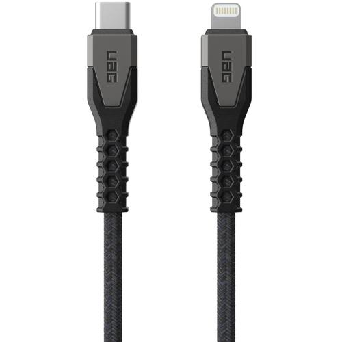 Uag Câble De Charge Usb-C Vers Lightning Avec C?ur En Kevlar® 1,5 Mètre Noir / Gris
