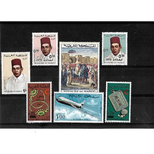 Maroc-Lot De 7 Timbres Neufs** -Gomme Intacte- 1 Er Choix