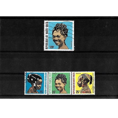 Haute Volta-Lot De 4 Timbres Oblitérés-Très Bon Etat