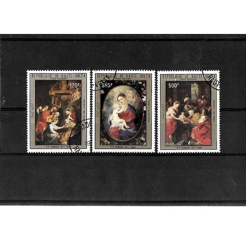 Haute Volta-Tableaux De Rubens Du N° 248 Au N° 250 -Lot De 3 Timbres Oblitérés-Très Bon Etat