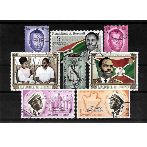 Burundi-Lot De 8 Timbres Oblitérés-Très Bon Etat