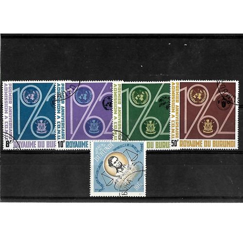Burundi-Lot De 5 Timbres Oblitérés-Très Bon Etat