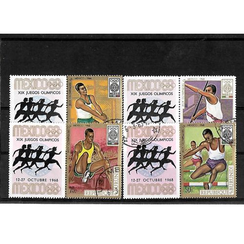 Burundi-Olympiades 1968-Lot De 4 Timbres Oblitérés-Très Bon Etat