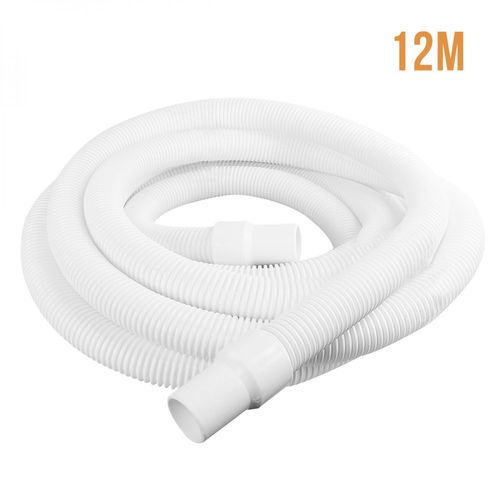 Linxor - Tuyau flottant 2 embouts pour piscine - Diam 38 mm - 12 m - Blanc