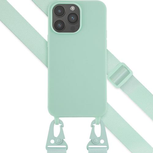 Selencia Coque Silicone Avec Cordon Amovible Iphone 14 Pro Max Turquoise