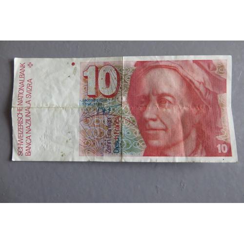 Billet 10 Francs Suisse De Ancien