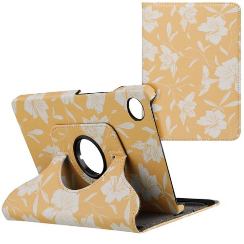 Imoshion Coque Tablette Design Rotatif À 360° Samsung Galaxy Tab A9 8.7 Pouces Yellow Flowers